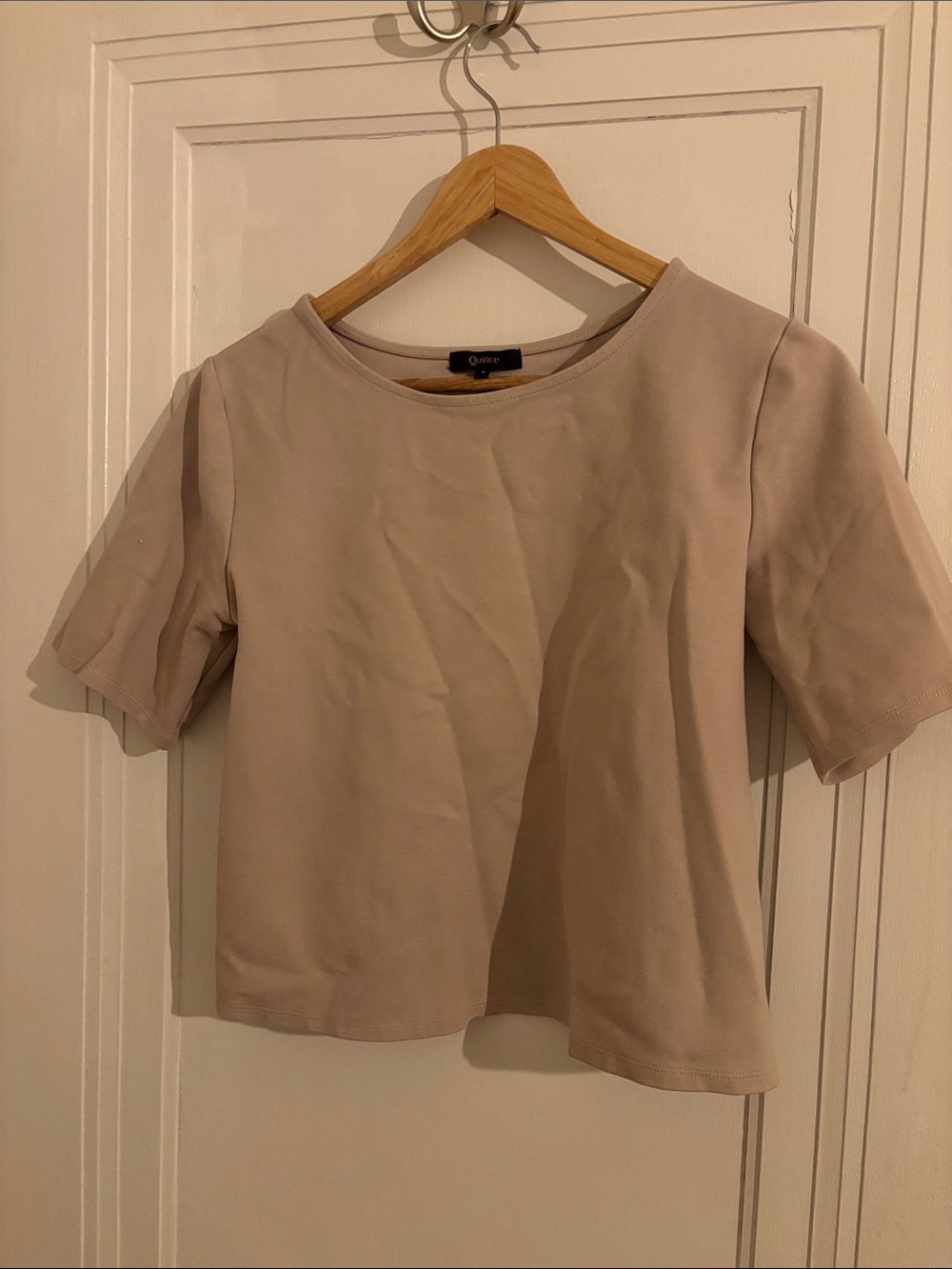 Quince Ultra-Stretch Ponte Short Sleeve Top - Picture 3 of 3